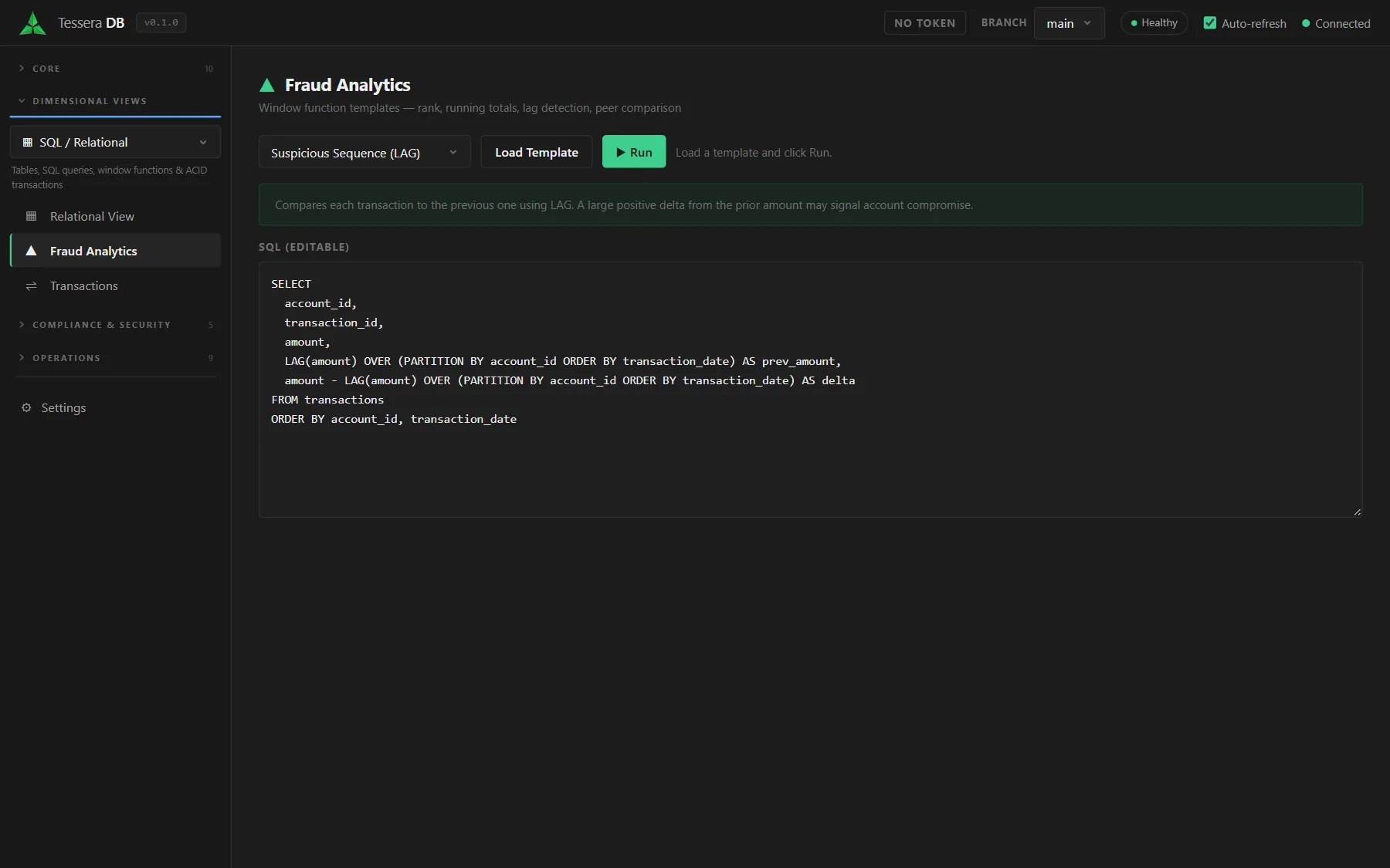Tessera DB — Fraud Analytics